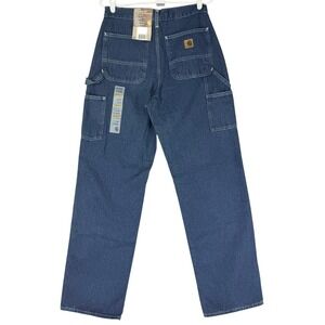 Carhartt Men's Loose Original Fit Straight Blue Work Dungaree Jeans 31x34 NWT